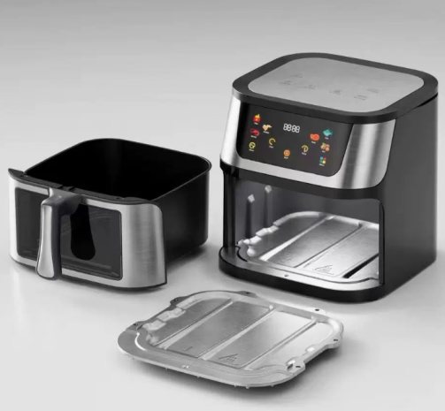 Smart Full Stainless Steel Visible 10L Air Fryer 21-6