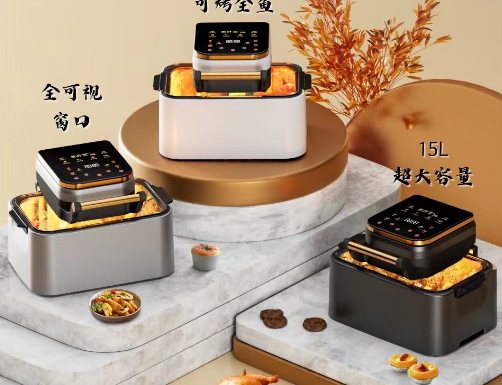 12LGlass Lid Air Fryer model JD-19 wholesale product image