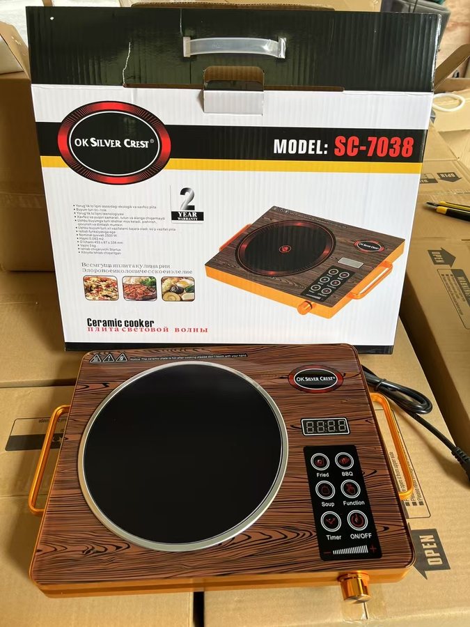 Wood-Grain Single-BurnerCeramic Hob SC-7038