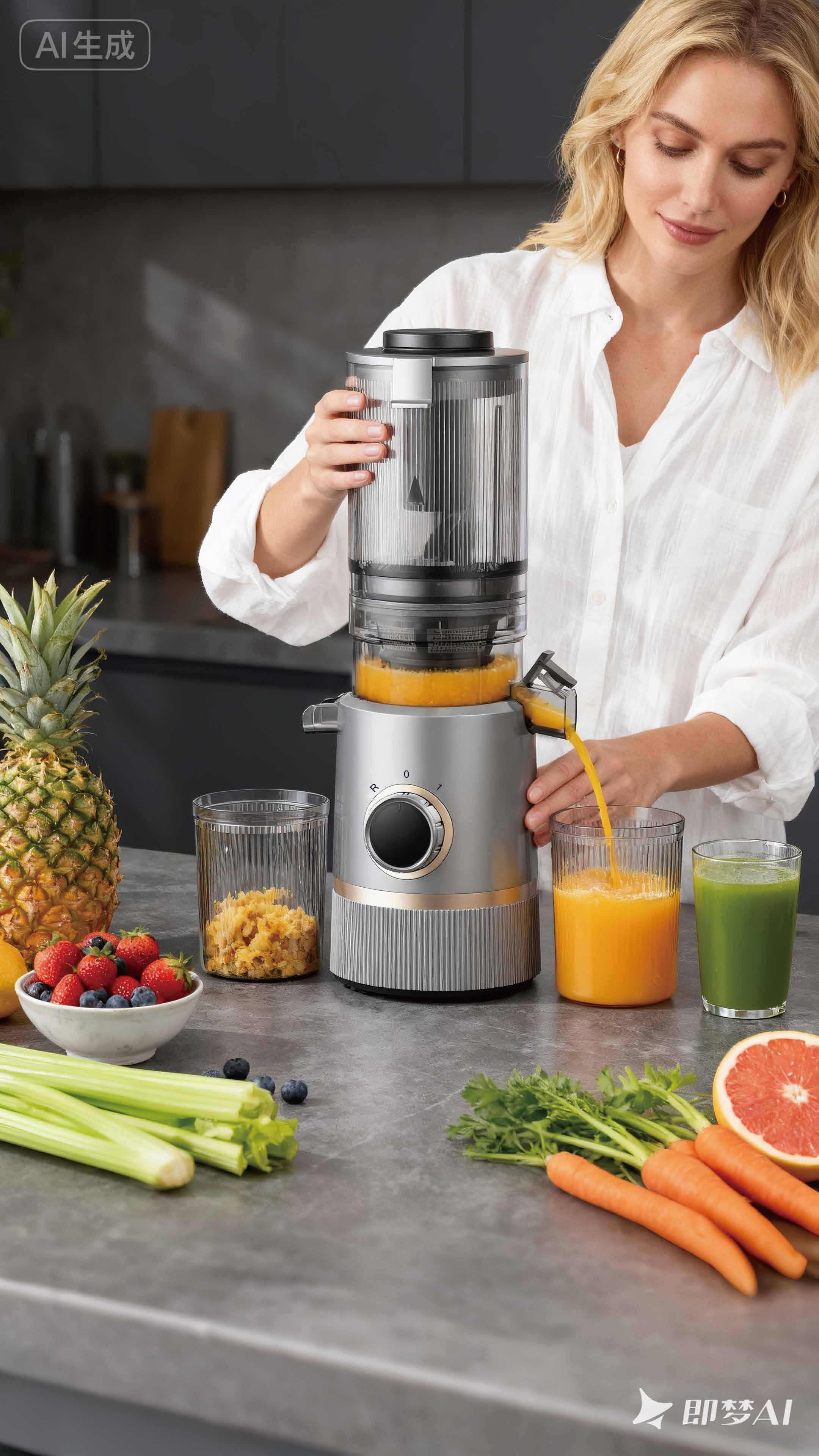 110 mm Feed Slow Juicer - LH-805, model LH-805, AI-generated illustration, not a product photograph